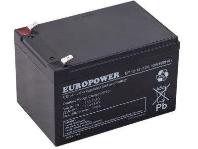 Akumulator AGM EUROPOWER serii EP 12V
