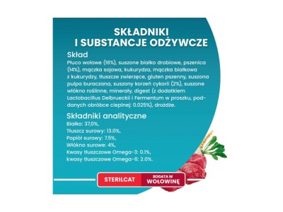 PURINA One Bifensis Sterilcat Beef -
