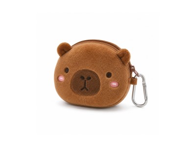 Plush Capybara Wallet Keychain for Kids