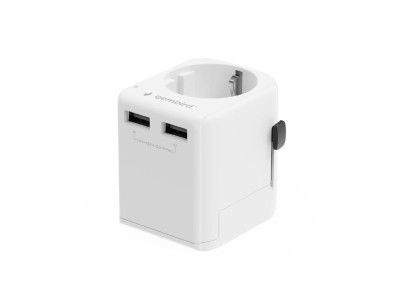POWER ADAPTER EU TO UNIV. 12W/WHT