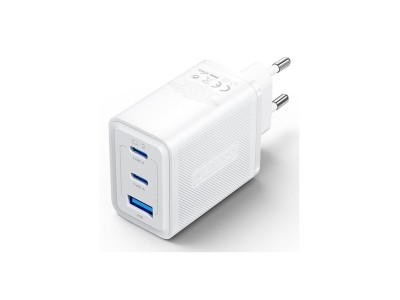 MOBILE CHARGER WALL 65W USB/3P WHITE