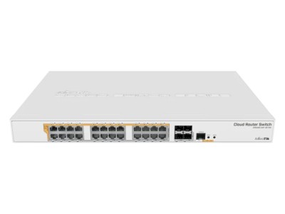 MikroTik CRS328-24P-4S+RM pārvaldāms PoE komutators
