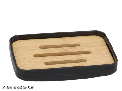 Bambusa ziepju trauks, melns, 7.60