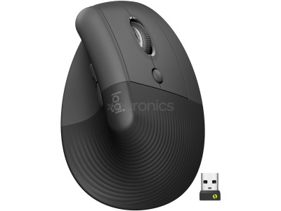 Logitech Lift Vertical Ergonomic Mouse, melna