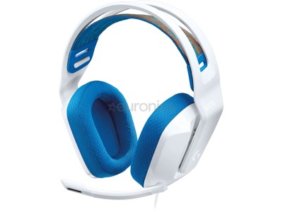 Logitech G335, balta/zila - Austiņas ar
