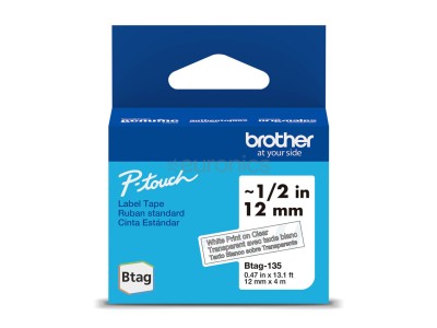 Brother Btag 135, 4m, balta/caurspīdīga -
