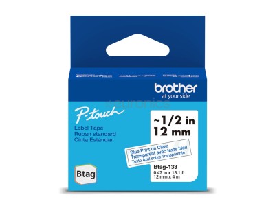 Brother Btag 233, 4m, zila/balta- Etiķetes