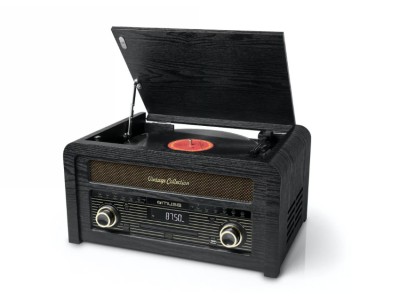 CD mikro mūzikas sistēma ar vinila