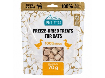 PETITTO Freeze-dried duck treats - cat
