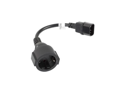 Lanberg CA-C14E-10CC-0018-BK power cable Black C14