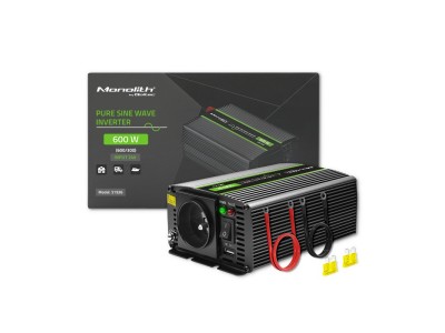 Qoltec Monolith power adapter/inverter Auto 600