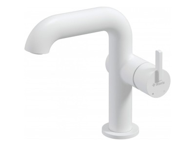 Washbasin mixer with rectangular spout