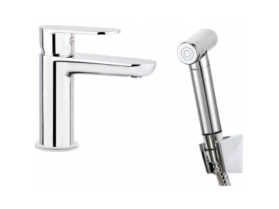 Basin faucet with bidetta shower head