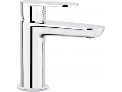 Basin mixer with temperature limitation
