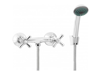 Wall-mounted shower faucet with shower set