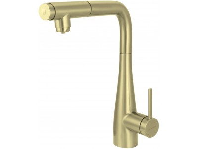 Kitchen faucet with water filter connection