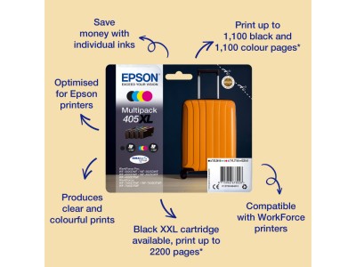 Epson Singlepack Black 405XL DURABrite Ultra