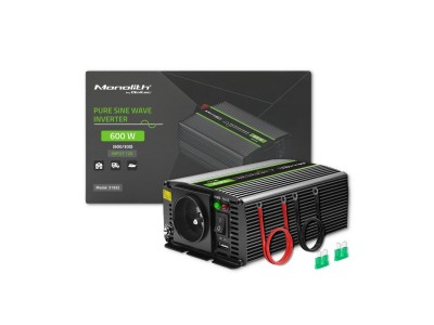 Qoltec Monolith power adapter/inverter Auto 600