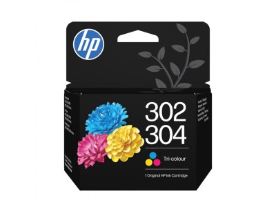HP 302/304 Tri-color/Black Ink Cartridge Combo