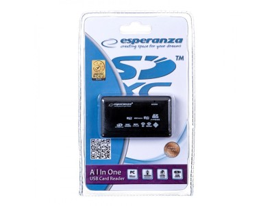 Esperanza EA119 card reader Black USB