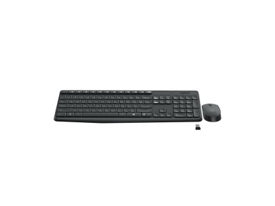 Logitech Keyboard MK235 Wireless KBD+Mouse Grey