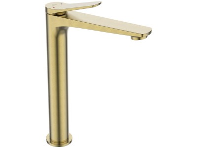HIGH WASHBASIN MIXER NESTOS BRUSHED GOLD