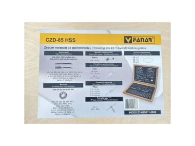 ZESTAW NARZEDZI DO GWINTOWANIA M3-M24 HSS