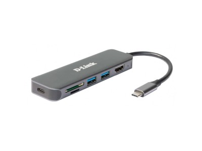 D-Link 6-in-1 USB-C Hub with HDMI/Card
