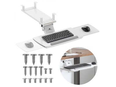 Maclean under-desk keyboard holder, adjustable, max