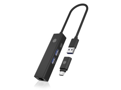 ICY BOX IB-HUB1439-LAN Wired USB 3