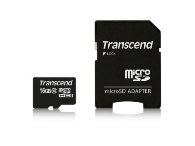 Transcend microSDXC/SDHC Class 10 16GB with