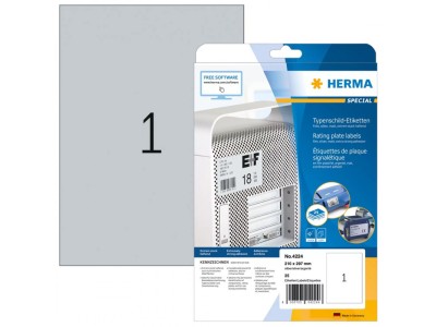 HERMA Rating plate labels A4 210x297