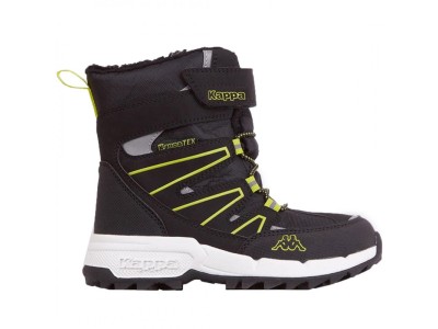 Kappa Floki Tex Kids Shoes Black-Lime