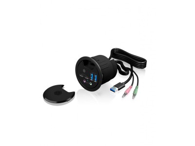 ICY BOX IB-HUB1403B socket-outlet Anthracite