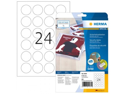 HERMA Security labels A4 Ø 40