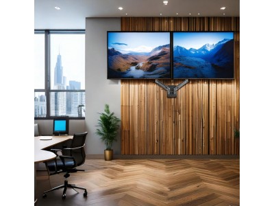 Maclean wall mount for two monitors