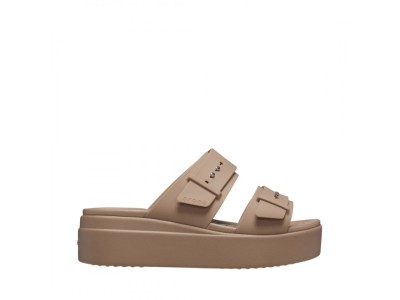 Klapki damskie Crocs Brooklyn Low beżowe