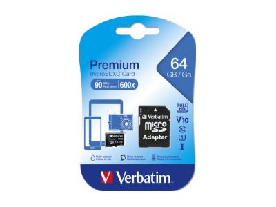 Atmiņas karte Verbatim Premium U1 MicroSDXC