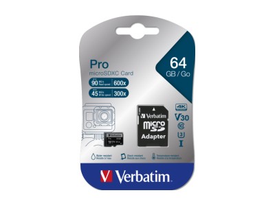 Atmiņas karte Verbatim Pro U3 MicroSDXC
