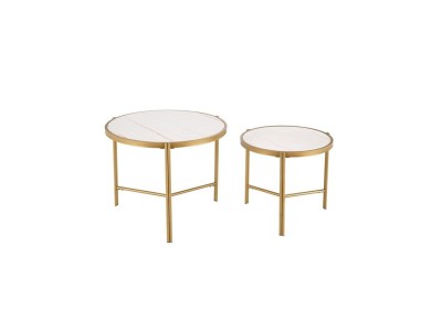 TABLE COFFEE FATIMA D63-48CM WHITE