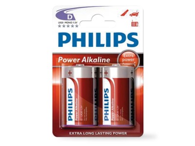PHILIPS alkaline LR20 (D) sārma baterijas