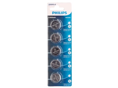 PHILIPS lithium CR2016 litija baterijas, 5