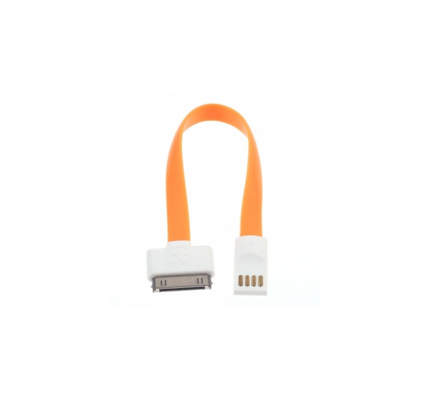 CABLE USB MAGNES iPhone 4G flat, orange