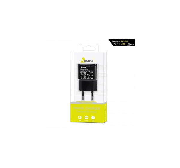 Universal charger USB ACURA 5V/1A BW-H19 black