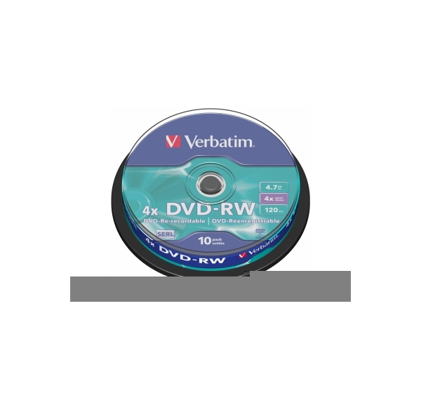 Matricas DVD-RW SERL Verbatim 4.7GB 4x 10 Pack Spindle