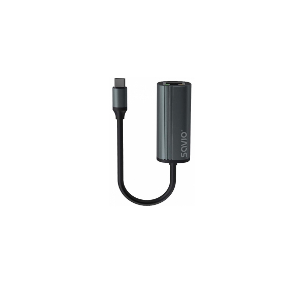 Adapteris Savio USB-C 3.1 Gen 1 - RJ-45 Gigabit Ethernet