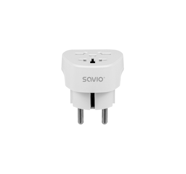 Strāvas adapteris SAVIO Travel adapter Global socket – EU plug 15A