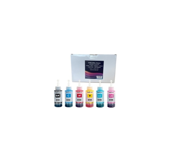 Tintes kārtridžs GenerInk Epson T673X BK/ C/ M/ Y/ LC/ LM 6 x 70 ml