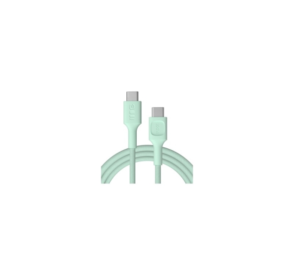 Kabelis Green Cell PowerStream USB Type-C Male - USB Type-C Male 100W Mint Green 1.2m