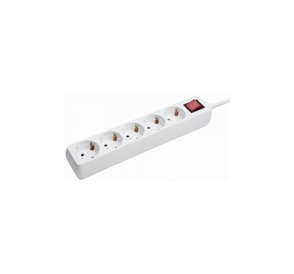 Pagarinātājs Gembird Power Cube Surge Protector 5 Sockets 1.8m White